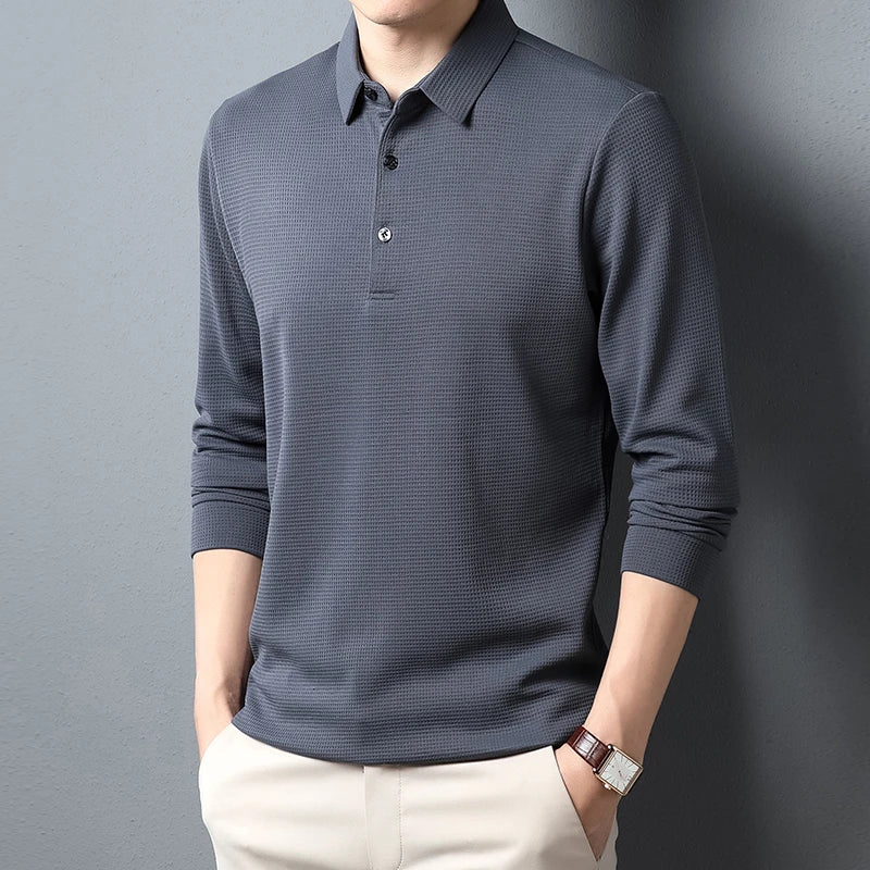 FlowStyle™ Long Sleeve Polo Shirt