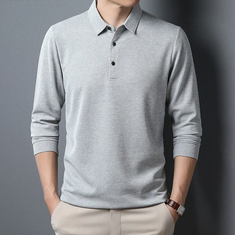 FlowStyle™ Long Sleeve Polo Shirt